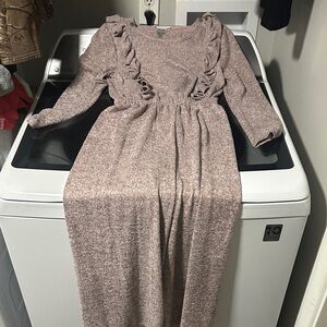 Bonnie Jean Mauve Ruffle Dress